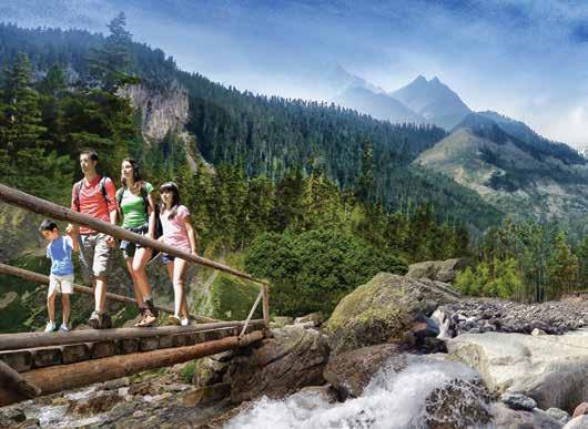 מסלולי הליכה באזור הרי הטטרה יש למעלה מ- 600 ק"מ של מסלולי הליכה מסומנים ב- 4 פארקים לאומיים.